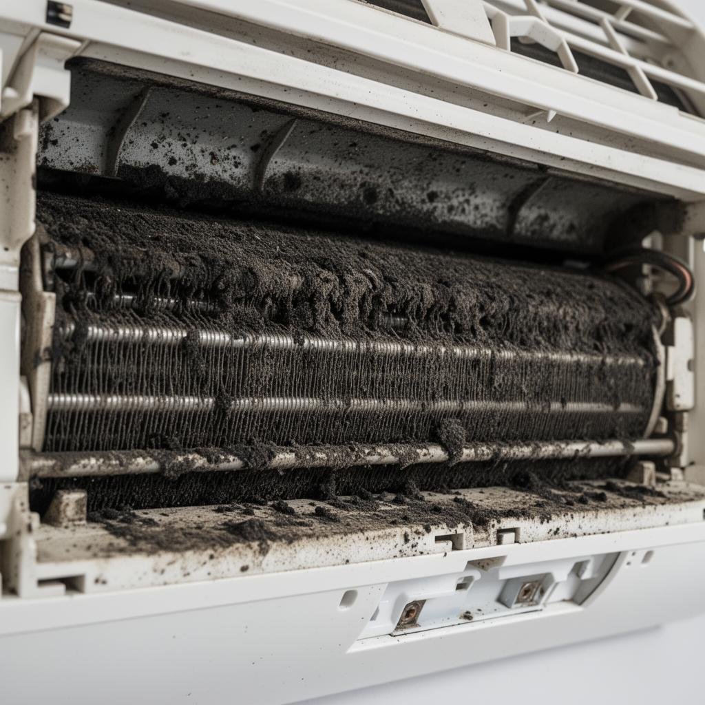 AC Coil & Filter Cleaning — before